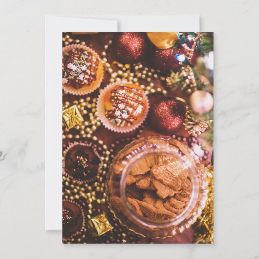 Elegant Script Cookie Exchange Kerstfeest Kaart (Achterkant)