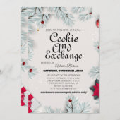 Elegant Script Cookie Exchange Kerstfeest Kaart (Voorkant / Achterkant)