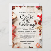 Elegant Script Cookie Exchange Kerstfeest Kaart (Voorkant)