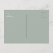 Elegant Script Couple Photo Sage Save our Date Aankondigingskaart (Achterkant)