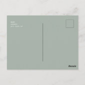 Elegant Script Couple Photo Sage Save our Date Briefkaart (Achterkant)