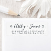 Elegant Script Couple Return Address Label (Insitu)