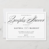 Elegant Script Couples Shower Wedding Kaart (Voorkant)