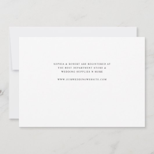 Elegant Script Couples Shower Wedding Kaart (Achterkant)