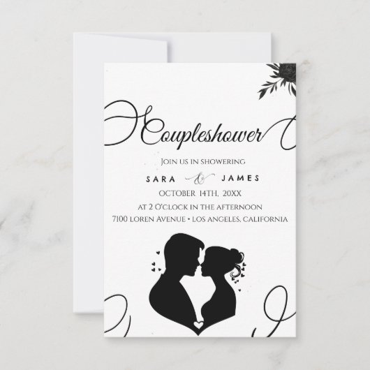 Elegant Script Couples Vrijgezellenfeest Kaart (Voorkant)
