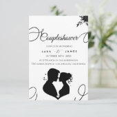 Elegant Script Couples Vrijgezellenfeest Kaart (Staand voorkant)