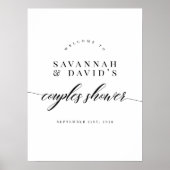 Elegant Script Couples Vrijgezellenfeest Welkomstb Poster (Voorkant)