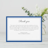 Elegant Script Cross Funeral Photo Dank je kaart (Staand voorkant)