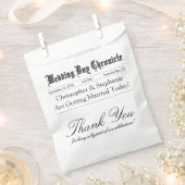 Elegant Script Custom Minimalist Wedding Thank You Bedankzakje (Geknipt)