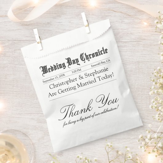 Elegant Script Custom Minimalist Wedding Thank You Bedankzakje (Geknipt)