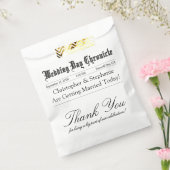 Elegant Script Custom Minimalist Wedding Thank You Bedankzakje (Gezegeld)