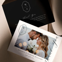 Elegant Script Custom Monogram Weddenschap Foto