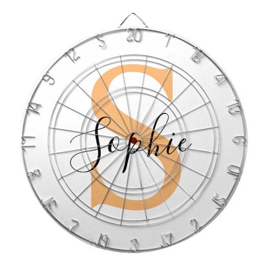 Elegant Script Custom Name Personalized Gift Dartbord (Voorkant)