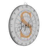 Elegant Script Custom Name Personalized Gift Dartbord (Voorkant Links)