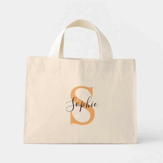 Elegant Script Custom Name Personalized Gift Mini Tote Bag (Voorkant)