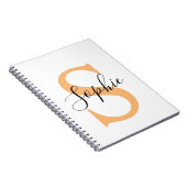 Elegant Script Custom Name Personalized Gift Notitieboek (Rechterzijde)