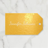 Elegant Script Custom Name Personated Cadeaulabels (Voorkant (horizontaal))