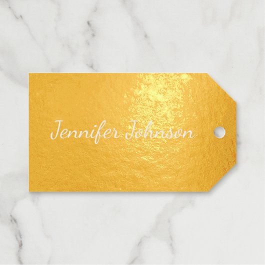 Elegant Script Custom Name Personated Cadeaulabels (Voorkant (horizontaal))