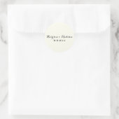 Elegant script custom names bruiloft favors sticke ronde sticker (Tas)