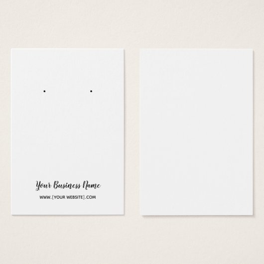 Elegant Script Custom Oorsprongskaart Visitekaartje (Voorkant /achterkant)