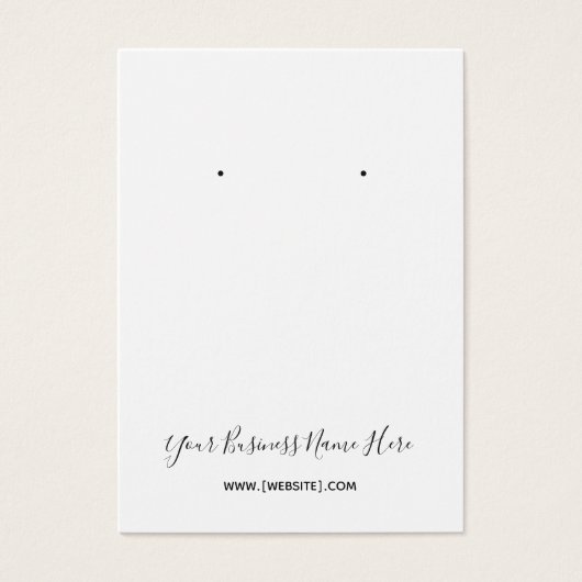 Elegant Script Custom Oorsprongskaart Visitekaartje (Voorkant)