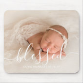 Elegant Script Custom Photo Muismat (Voorkant)
