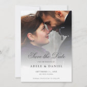 Elegant Script Custom Photo Save the Date Wedding (Voorkant)