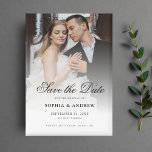 Elegant Script Custom Photo Save the Date Wedding Magneet<br><div class="desc">Foto opslaan van de datum bruiloft ontwerp</div>
