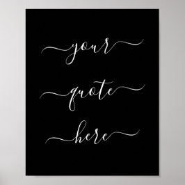 Elegant Script Custom Quote Poster
