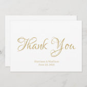 Elegant Script Custom Wedding Hartelijk dank Kaart (Voorkant / Achterkant)