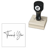Elegant Script Dank Je Rubberstempel (Gestempeld)