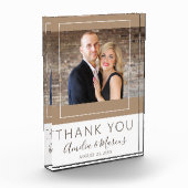 Elegant script Dank je voor je huwelijksgunst Keep Fotoblokken (Links)