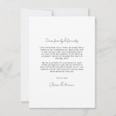 Elegant script Dank u bruiloft fotokaart Bedankkaart (Achterkant)