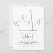 Elegant script dat we Black White uithuwen Kaart (Voorkant)