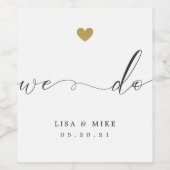 Elegant script dat we doen wijn etiket (Enkel label)