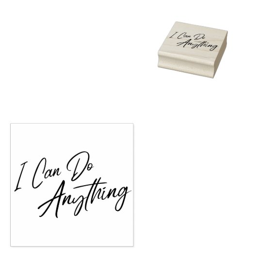 Elegant script dat Word aanmoedigt Rubberstempel (Gestempeld)