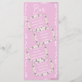 Elegant script De bar bruiloft Drink menu Kaart