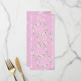 Elegant script De bar bruiloft Drink menu Kaart