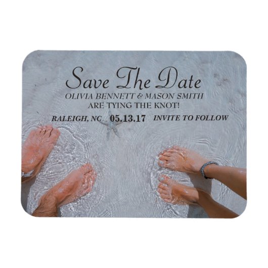 Elegant script | De Foto van de douane bewaart de  Magneet (Horizontaal)