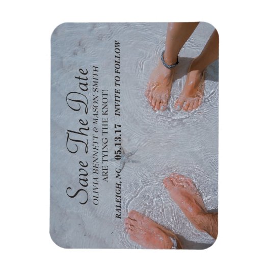 Elegant script | De Foto van de douane bewaart de  Magneet (Verticaal)