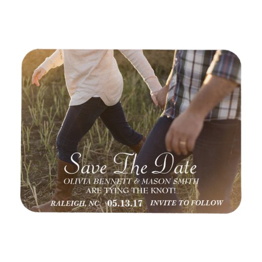 Elegant script | De Foto van de douane bewaart de  Magneet (Horizontaal)