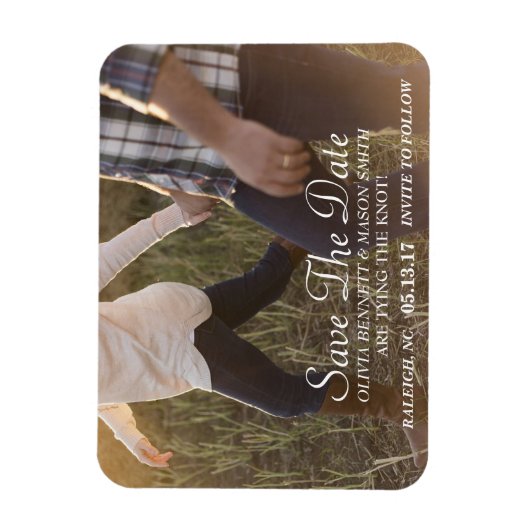 Elegant script | De Foto van de douane bewaart de  Magneet (Verticaal)