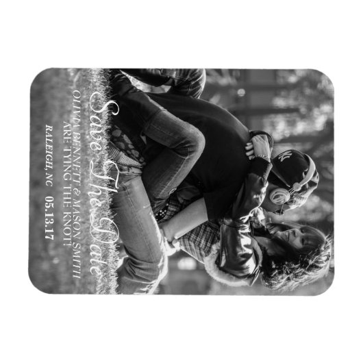 Elegant script | De Foto van de douane bewaart de  Magneet (Horizontaal)