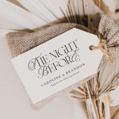 Elegant Script de nacht voor het repetitief avonde Cadeaulabel