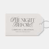 Elegant Script de nacht voor het repetitief avonde Cadeaulabel (Voorkant (Horizontaal))