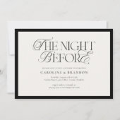 Elegant Script de nacht voor het repetitief avonde Kaart (Voorkant)