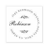 Elegant Script & Delicate takken Retouradres Zelfinktende Stempel (Design)