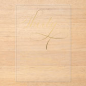 Elegant script Dertig Zwart Goud 30ste Verjaardag Acryl Uitnodigingen (Voorkant)