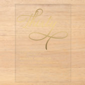 Elegant Script Dertig Zwarte Goud 30e Verjaardag Acryl Uitnodigingen (Voorkant)