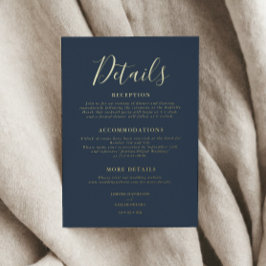 Elegant Script Details Bruiloft Behuizing Kaart